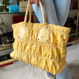 PRADA GLAC GAUFRE TOTE BAG