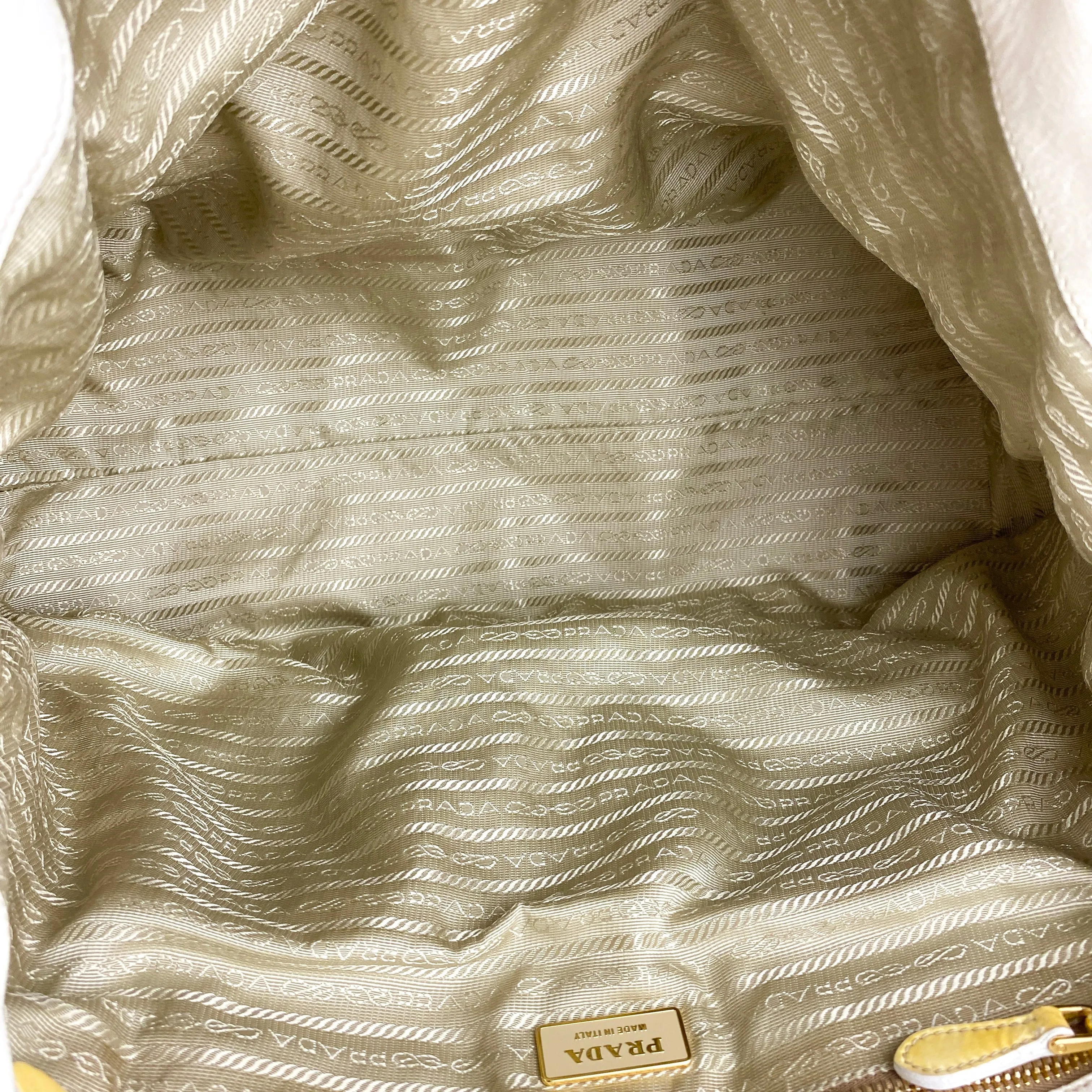 PRADA GLAC GAUFRE TOTE BAG