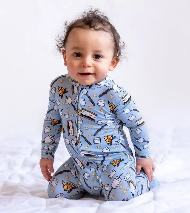 [Pre Order] Merry & Bright Gingerbread Kisses - Bamboo Zippy Romper (EST SHIP LATE OCT)