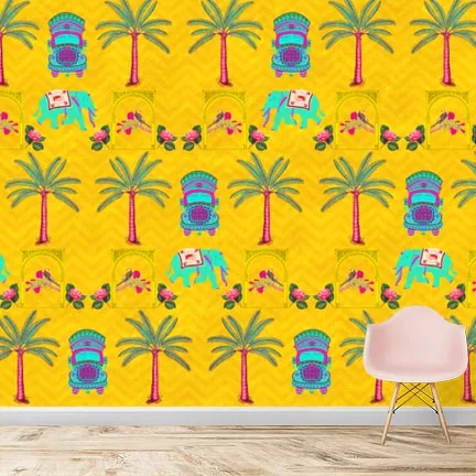Quirky Indian Pop Art Wallpaper
