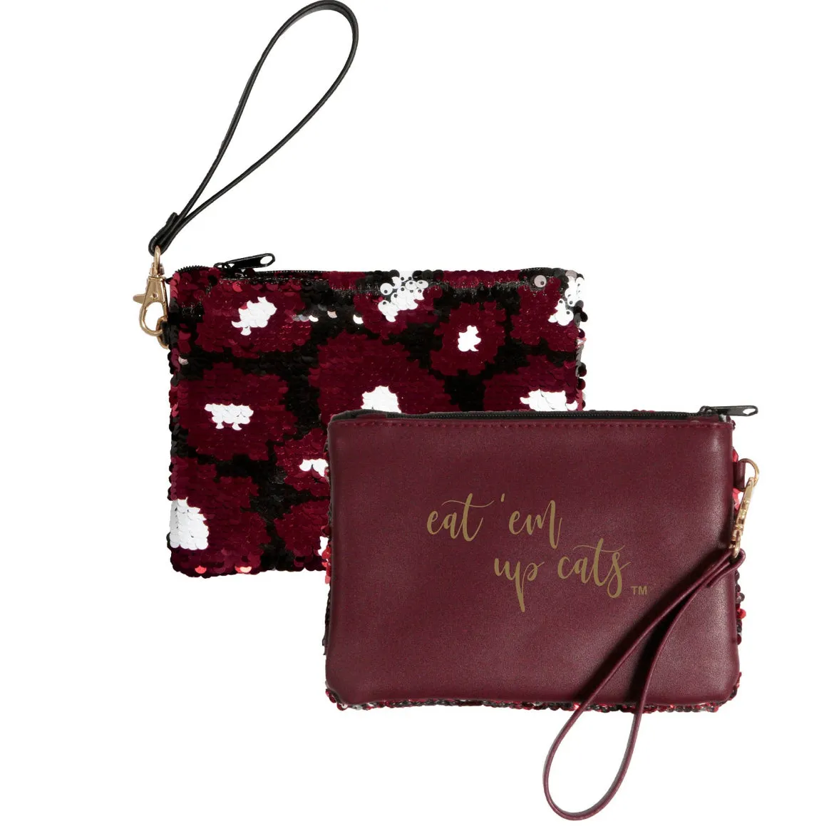 Sequined College Clutch Wristlets