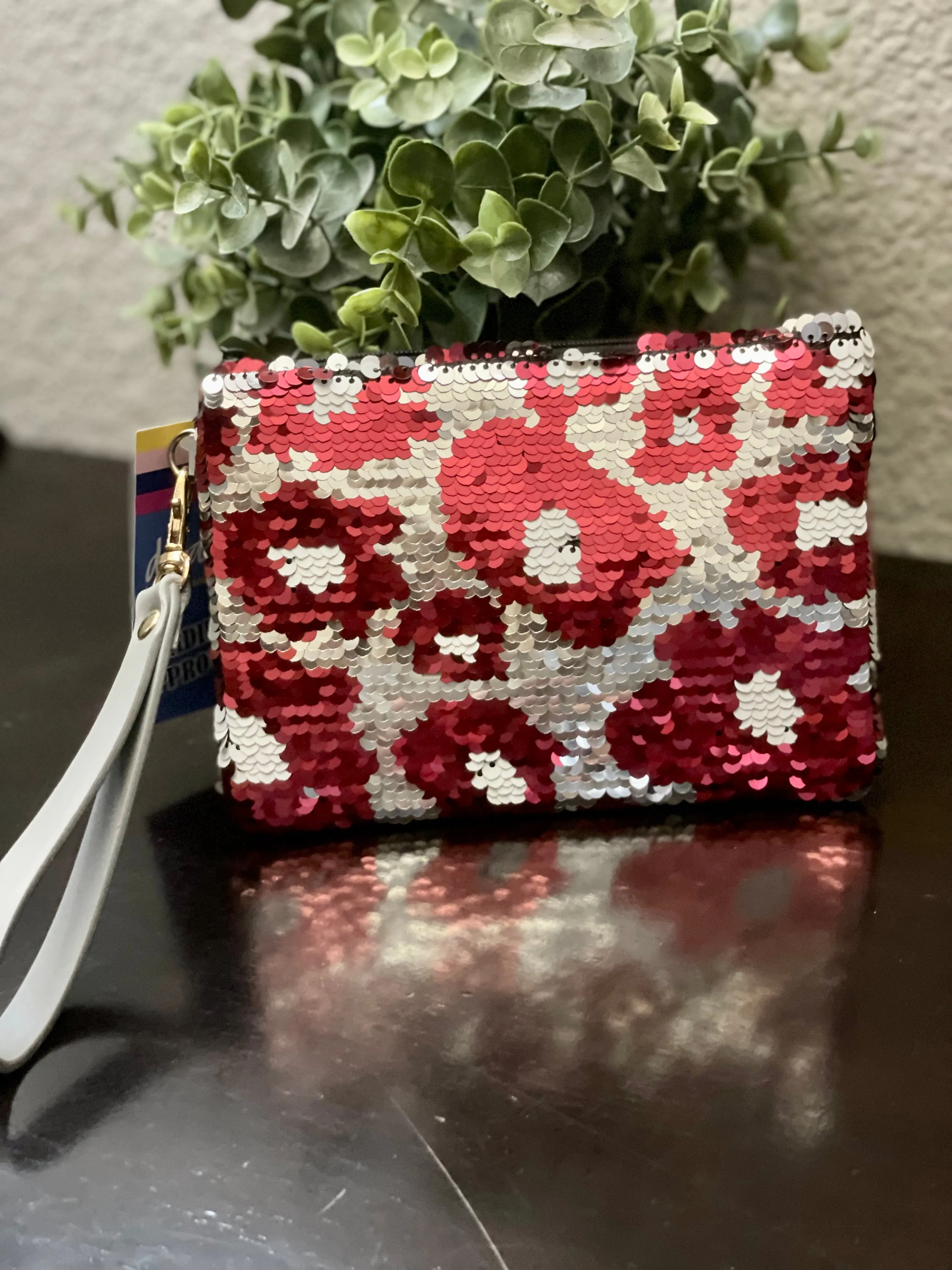 Sequined College Clutch Wristlets