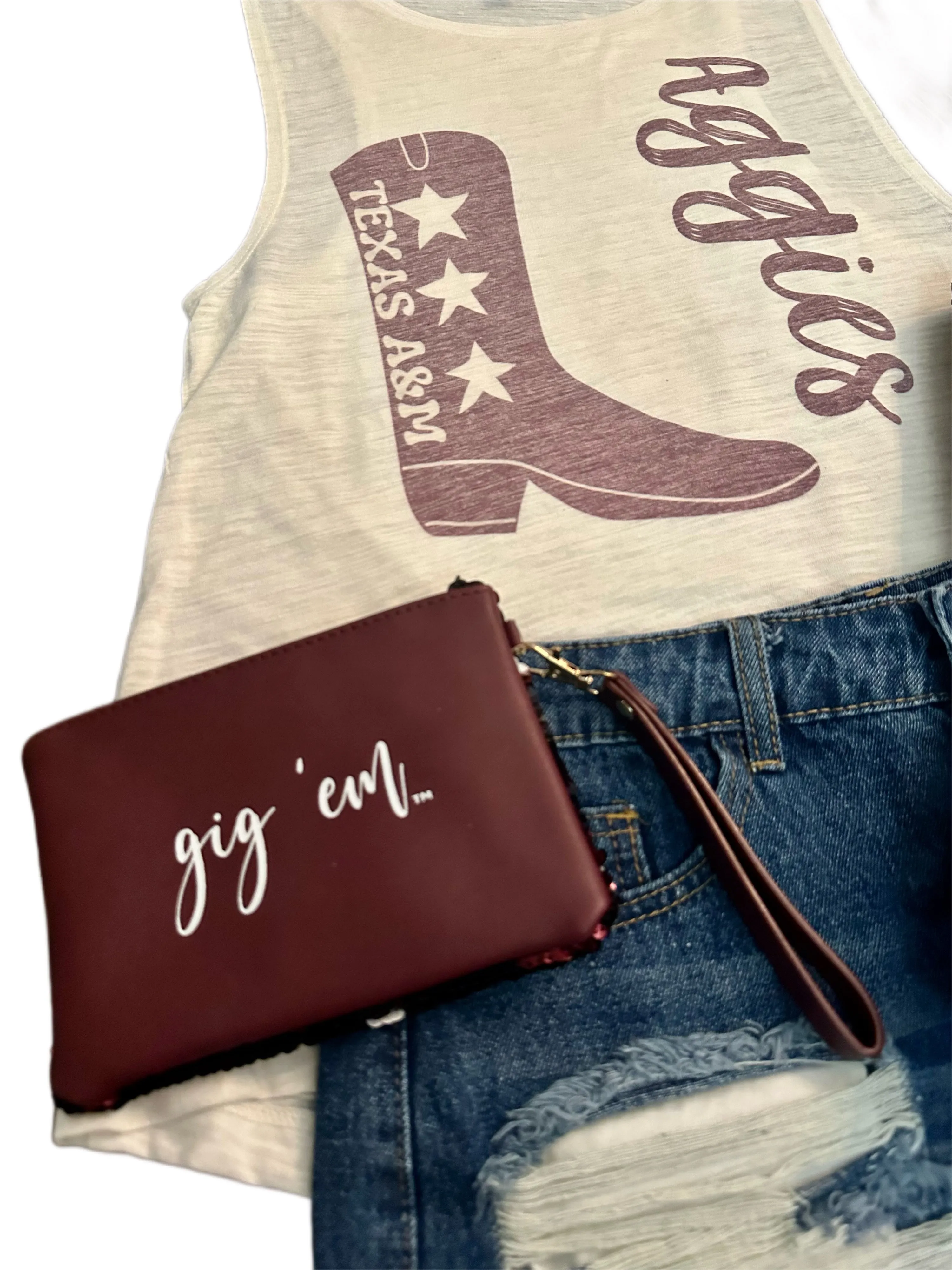 Sequined College Clutch Wristlets