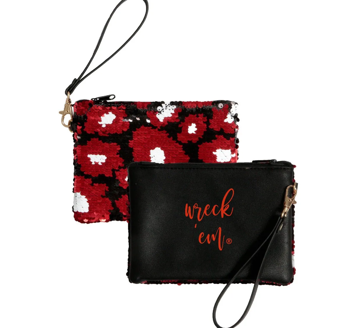 Sequined College Clutch Wristlets