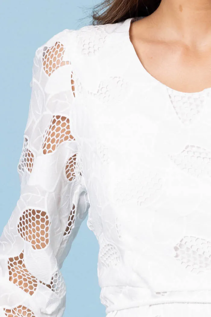 Serenity Lace Dress White