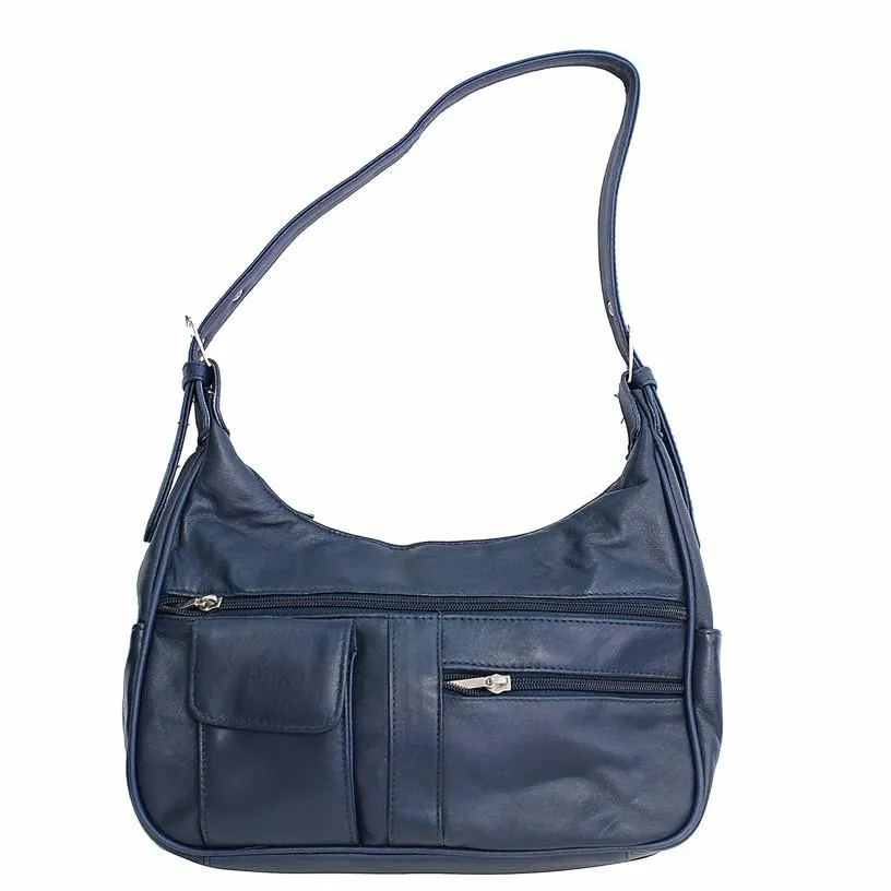 Soft Genuine Leather Shoulder Hobo Style Bag