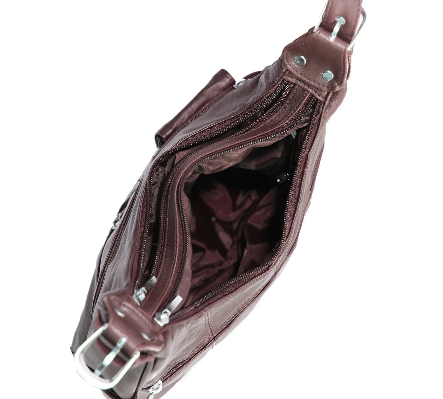 Soft Genuine Leather Shoulder Hobo Style Bag