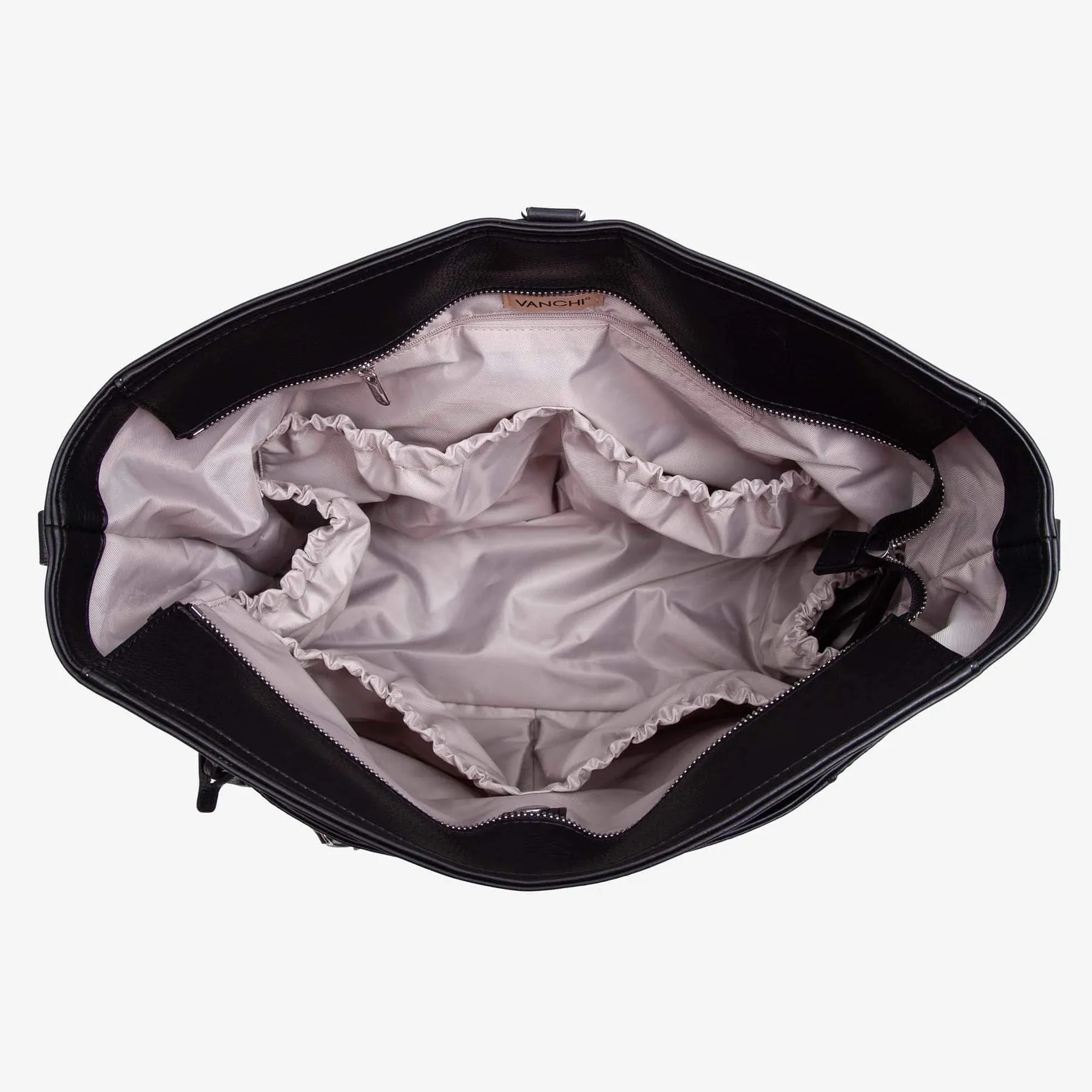VANCHI Billie Convertible Backpack/Tote Baby Bag - Black
