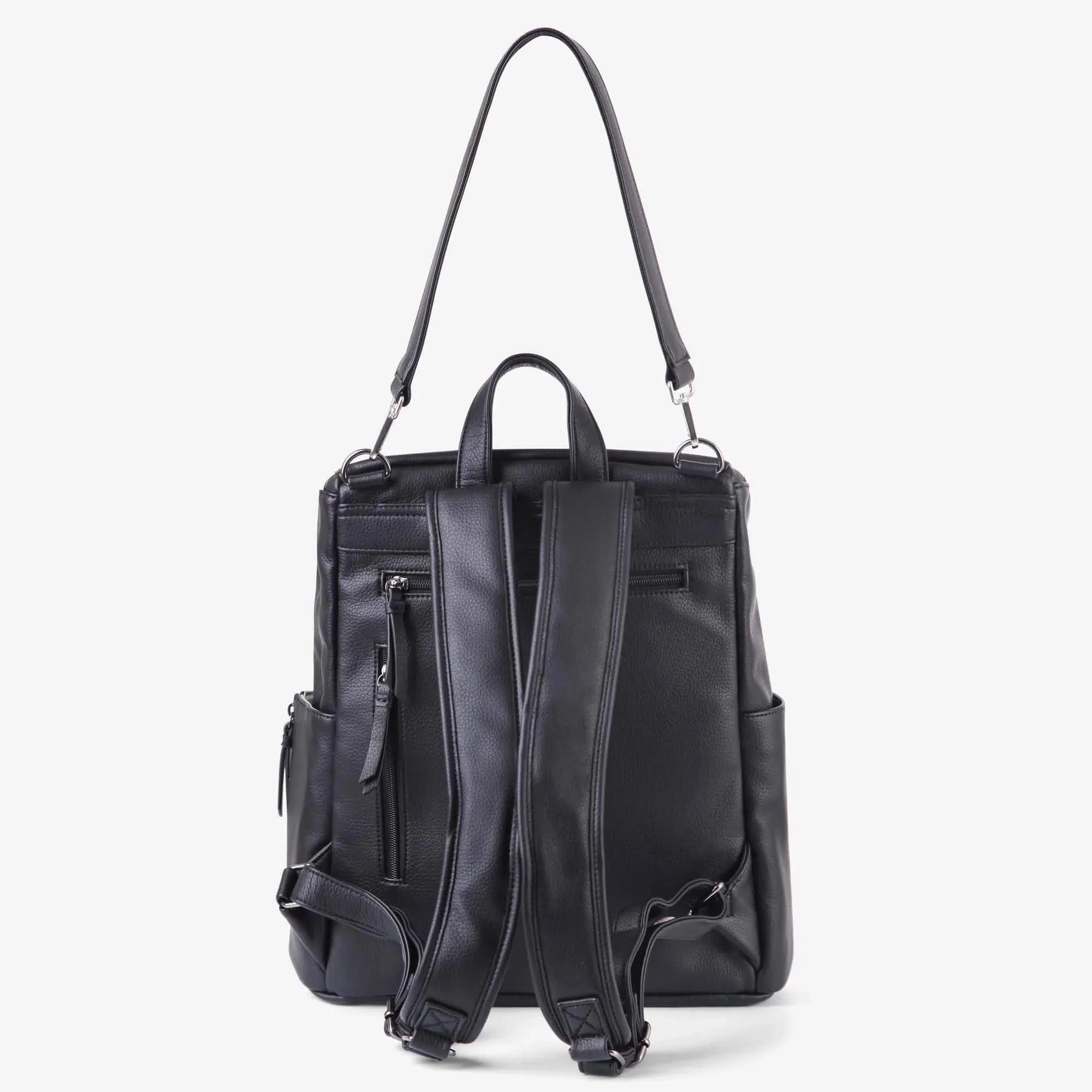 VANCHI The Frankie Everyday Backpack Nappy Bag - Black