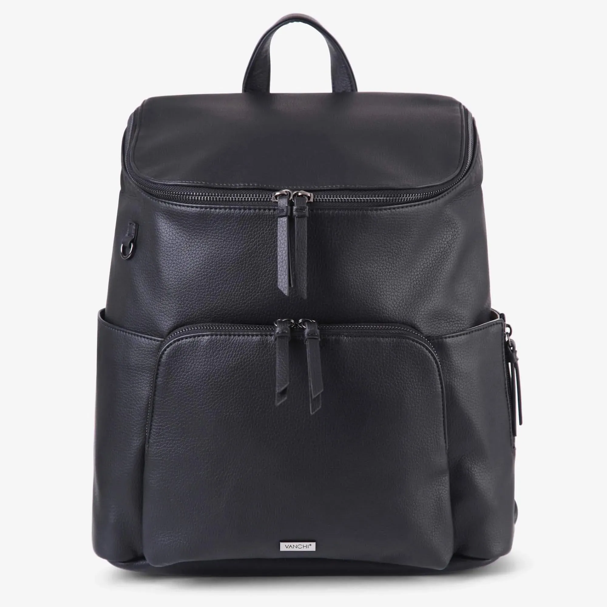 VANCHI The Frankie Everyday Backpack Nappy Bag - Black