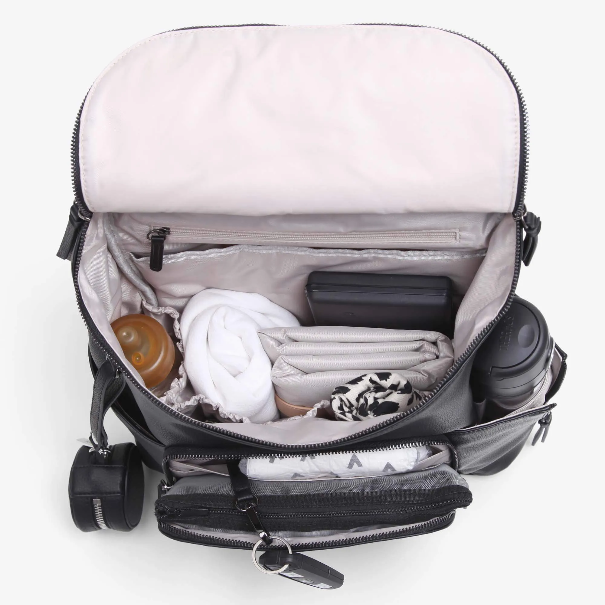 VANCHI The Frankie Everyday Backpack Nappy Bag - Black