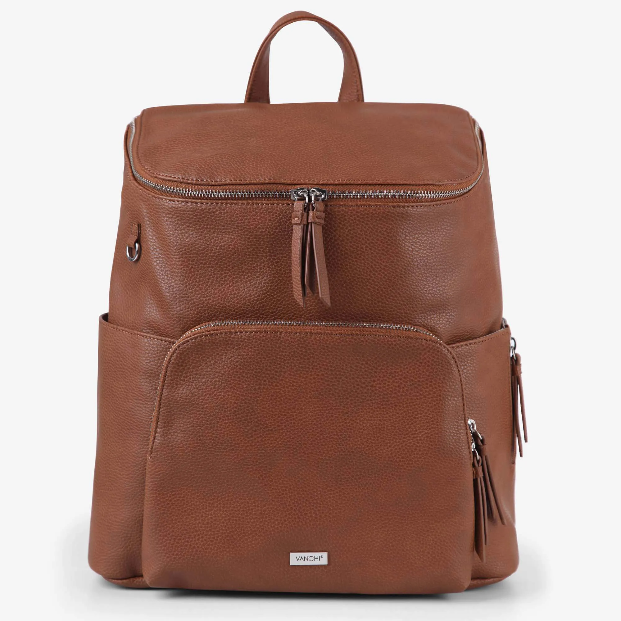VANCHI The Frankie Everyday Backpack Nappy Bag - Tan